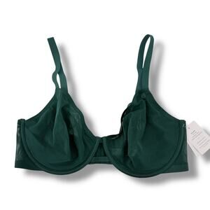 Auden Green Sheer Mesh Underwire Bra Womens Size 38DD